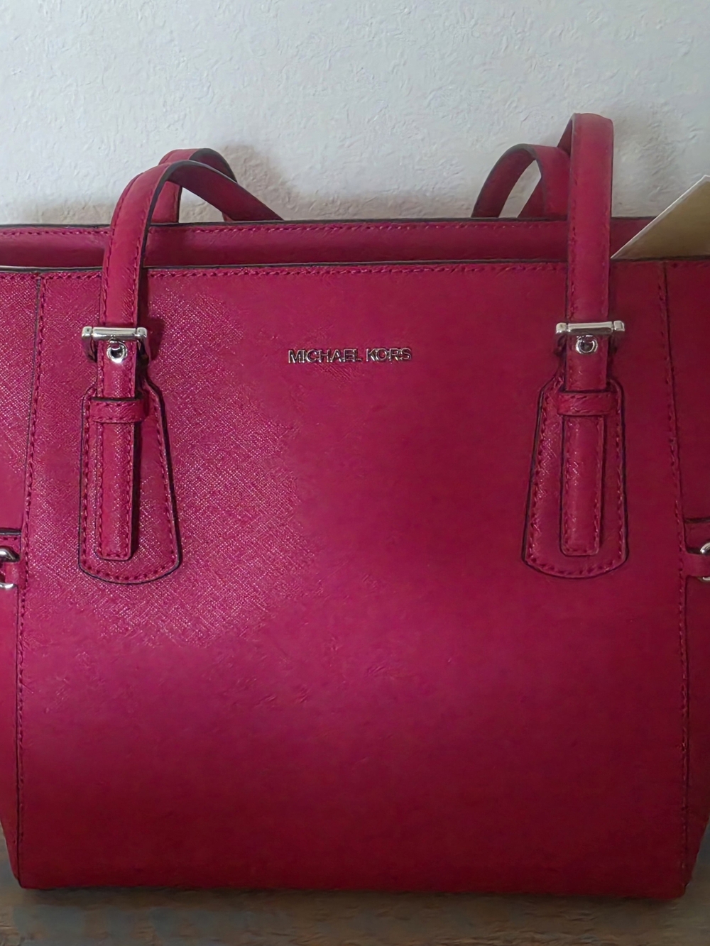 Michael Kors DARK RASPBERRY Voyager Leather Satchel